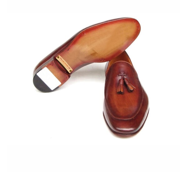 Tassel Leather Loafer in Brown