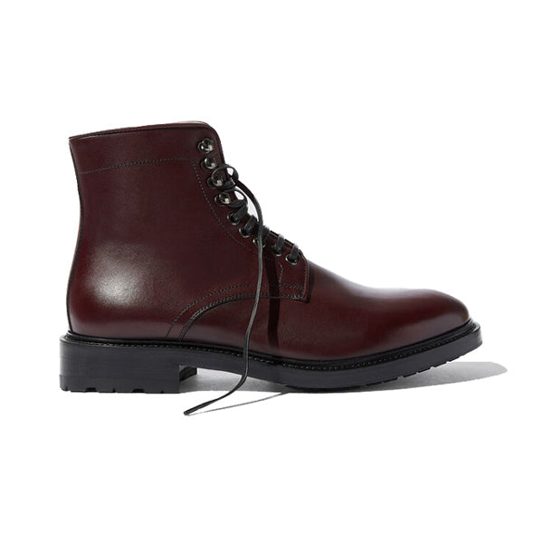 Derby High Ankle Burgundy Coloured Leather Boots 691