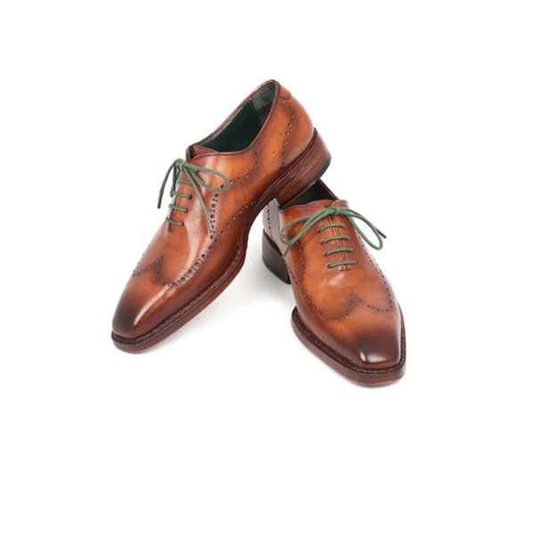 Wingtip Oxford Green Lace Up Brown Shoes
