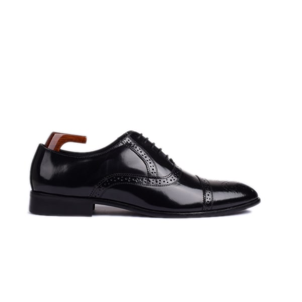Wingtip Captoe Shoes Black Patent