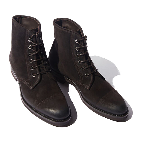 Derby High Ankle Suede Leather Boots