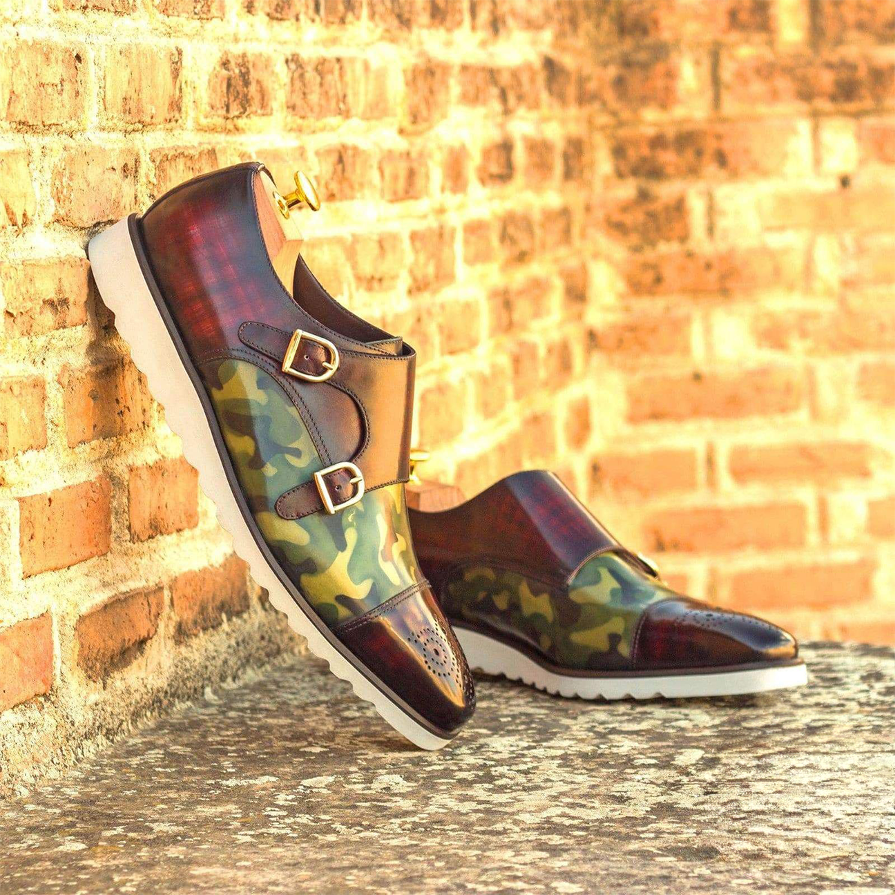 Velvet Venture Double Monk Shoe Burgundy