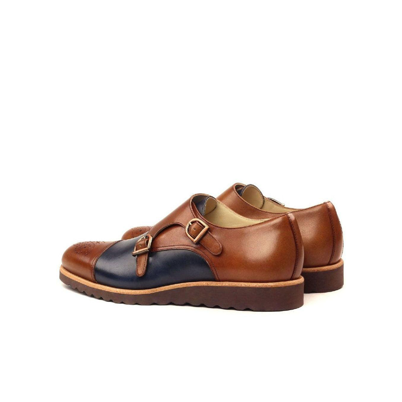 Stately Steppers Double Monk Shoe Brown