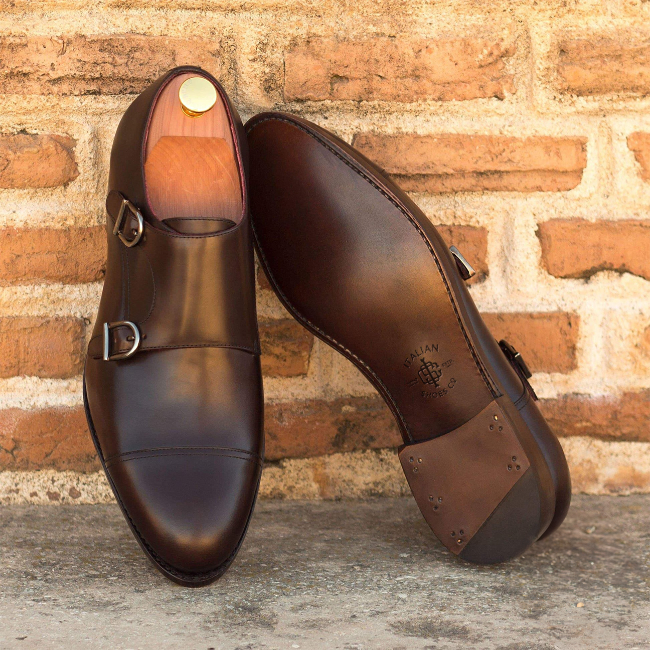 Elysian Emissaries Double Monk Shoe Dark Brown