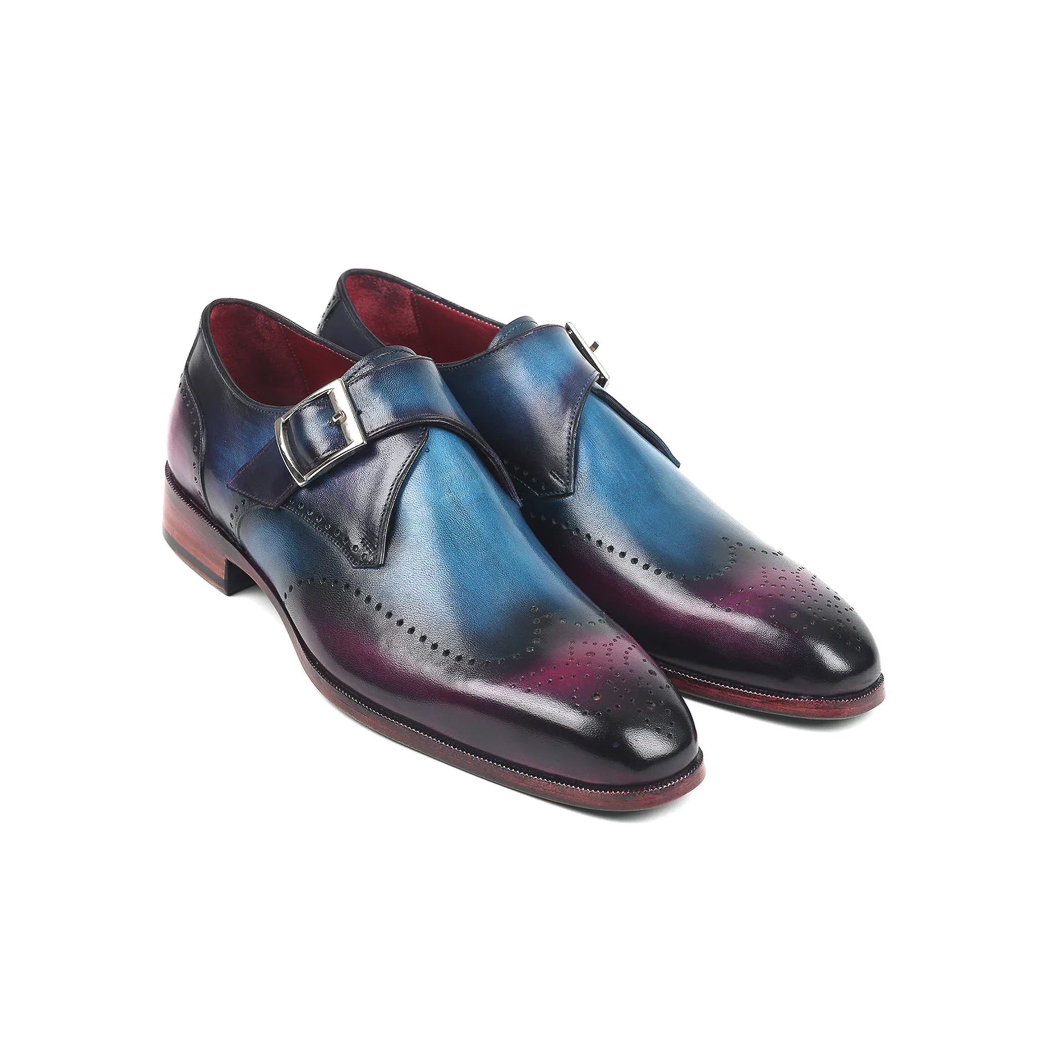 Cerulean Lavender Single Monk Strap Shoes