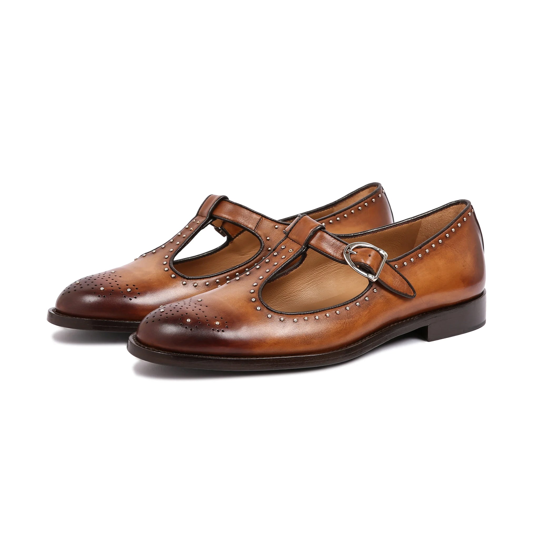 Brogue Single Monk Strap Shoes