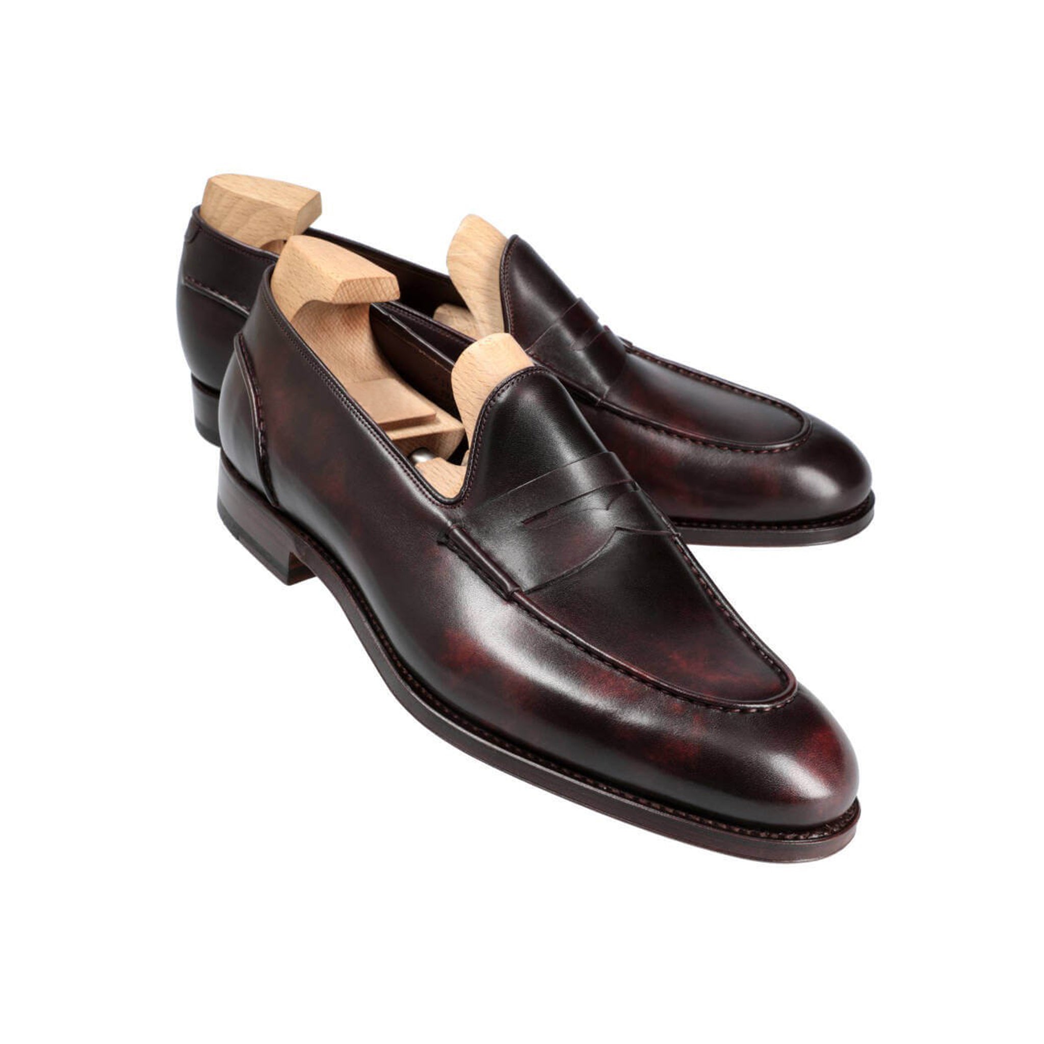 Burgundy Penny Loafers for Men's