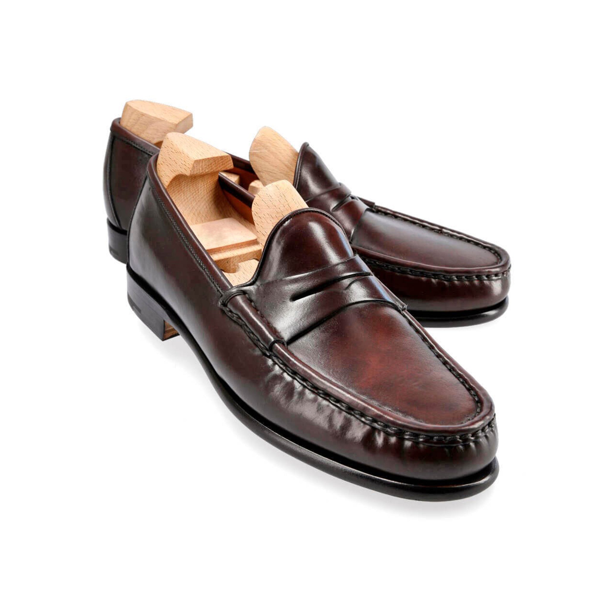 Burgundy Penny Men's Loafers