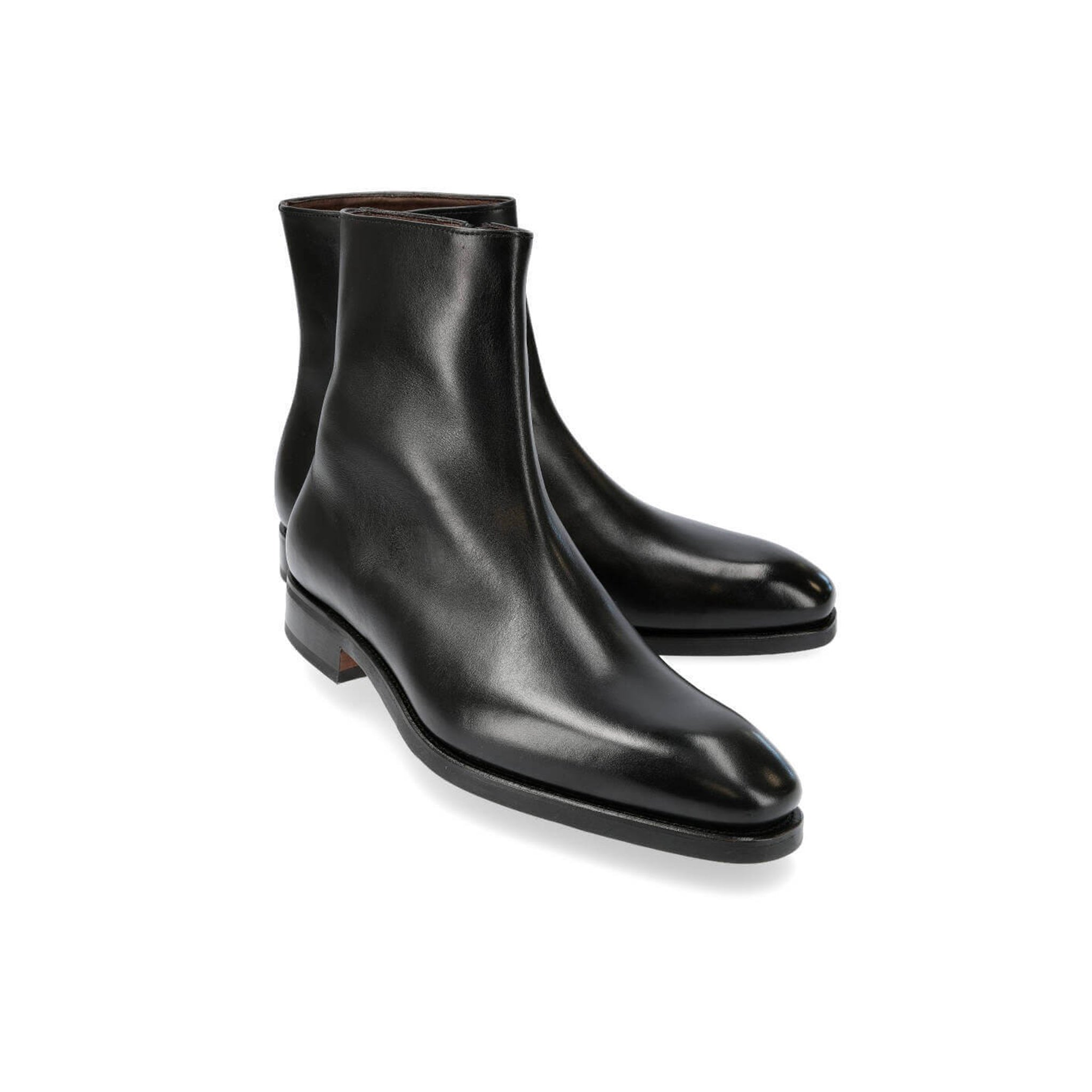 Captoe Leather High Ankle Boots