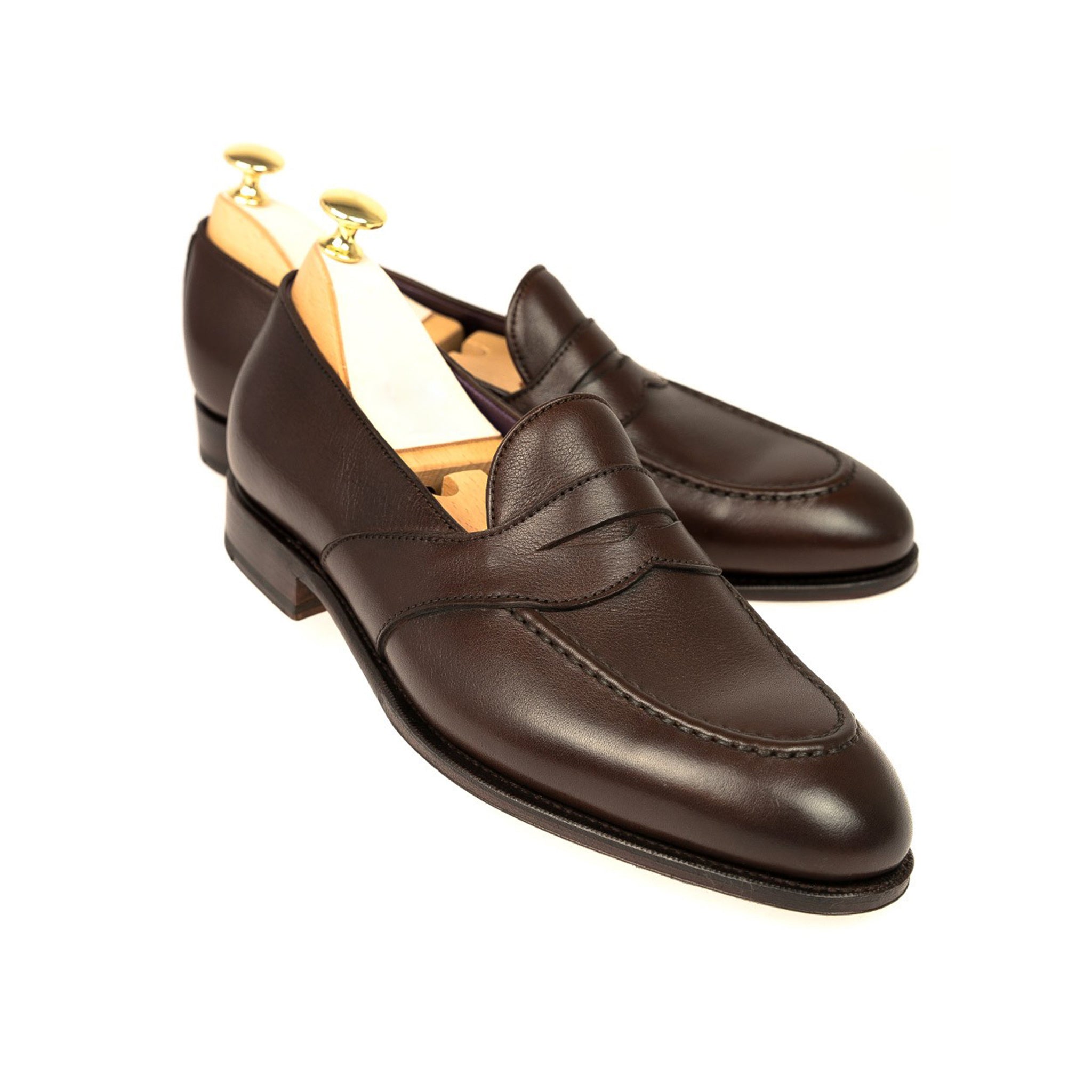 Cocoa Brown Leather Italian Loafers