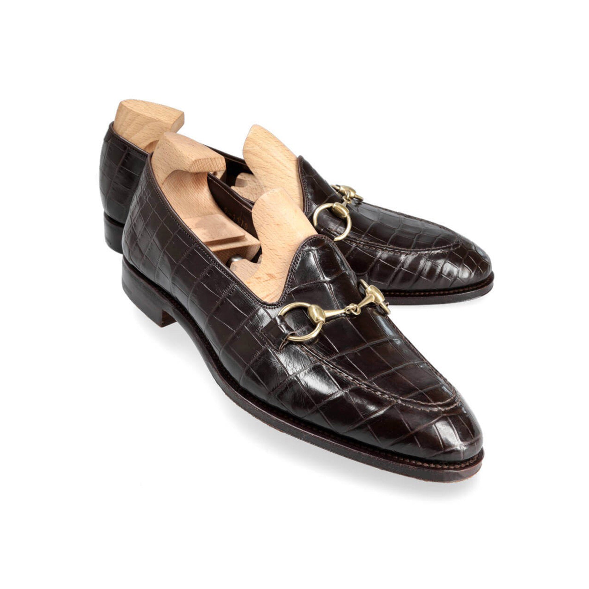Cocoa Horsebit Alligator Loafers