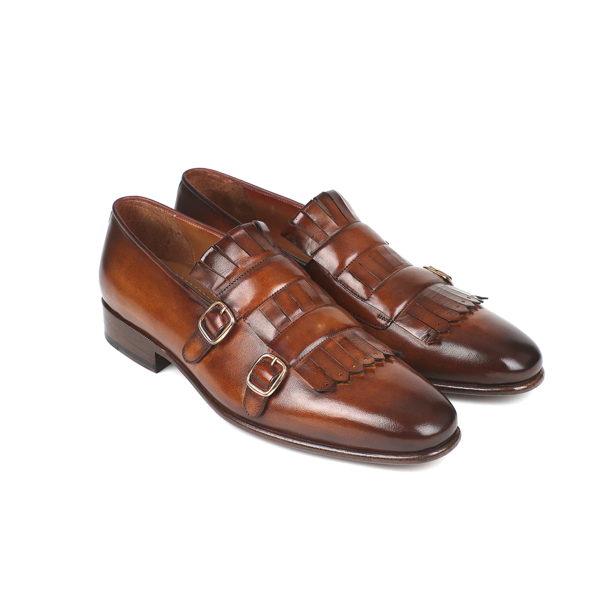 Chestnut Double Monk Strap Men's Shoes