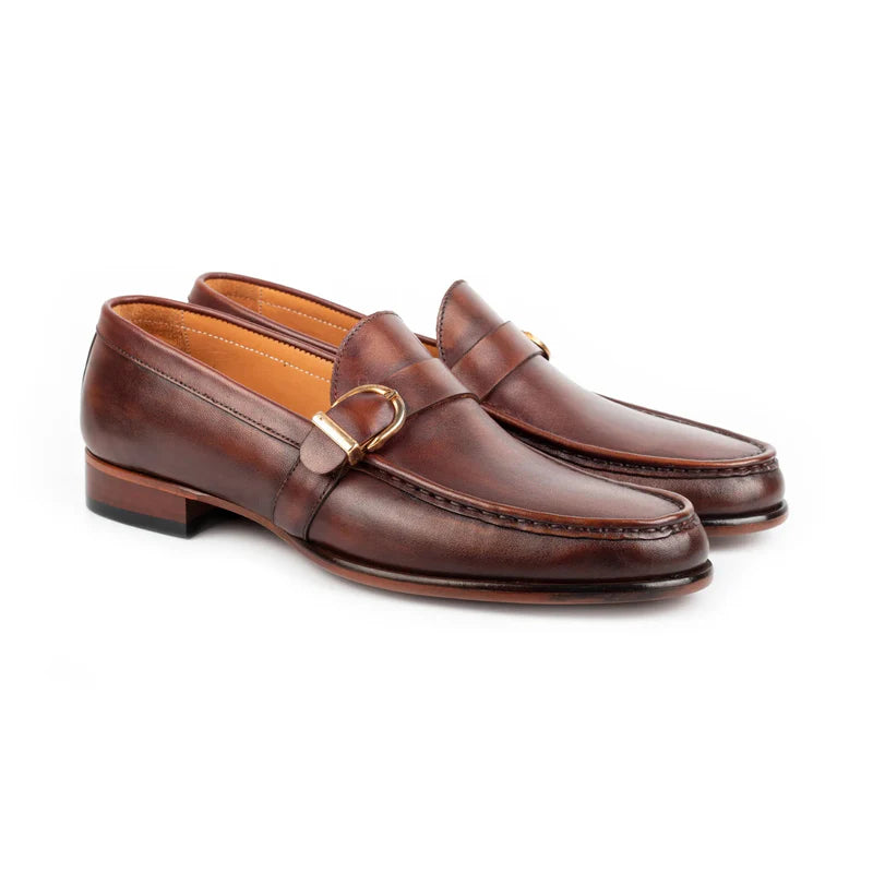 Enzo Blue Single Monk Strap Shoe