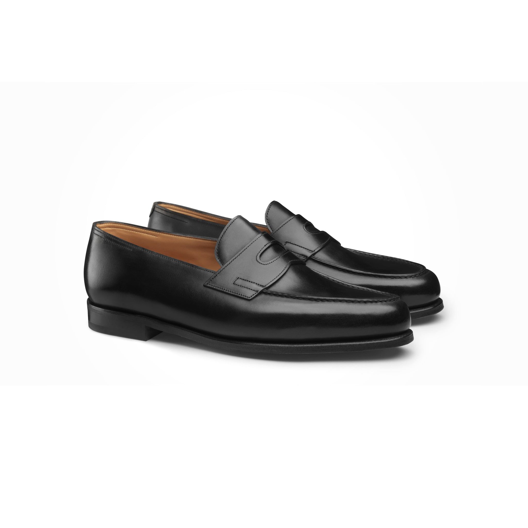 Iconic Black Calf Penny Loafers