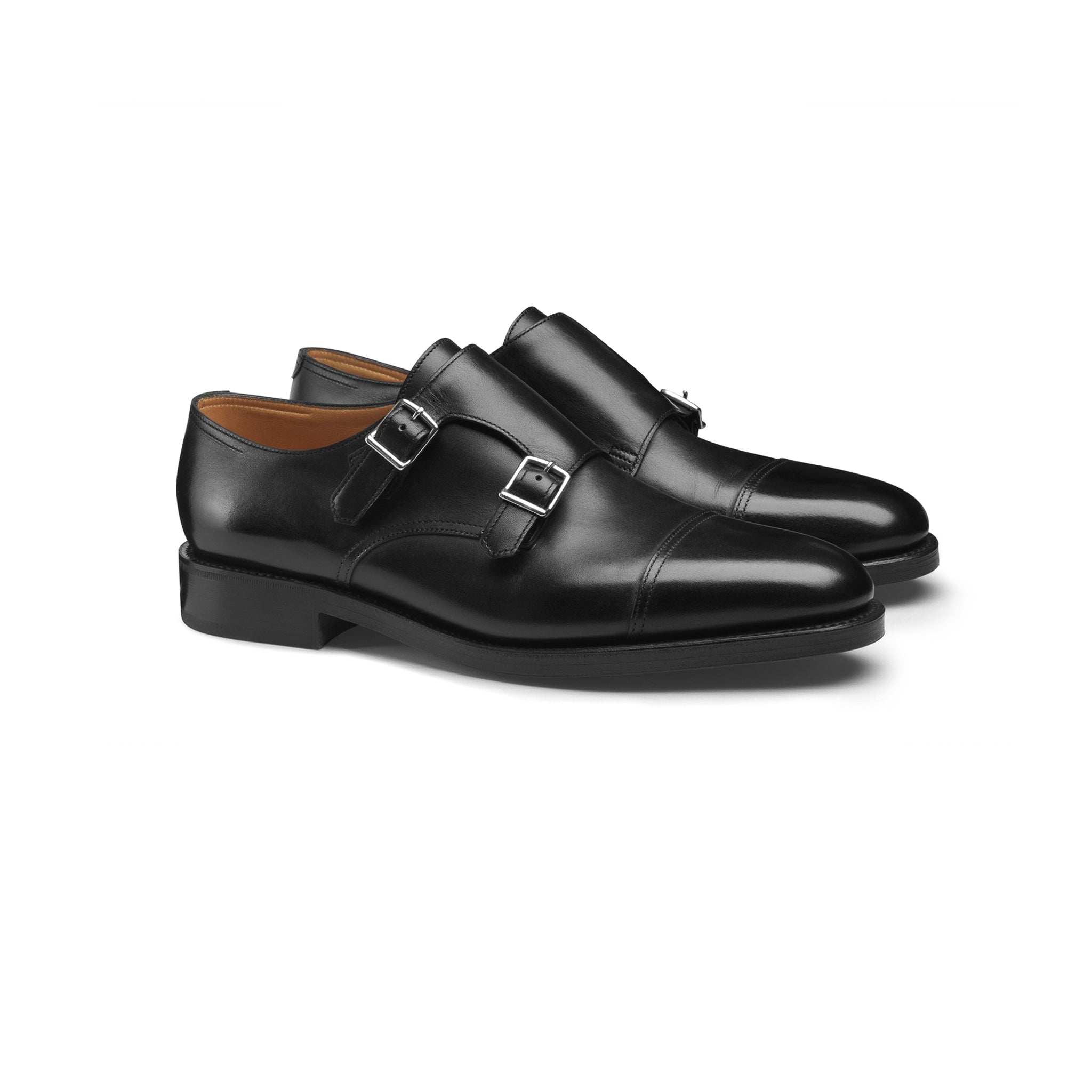 Suede Double Monk-Strap Shoes