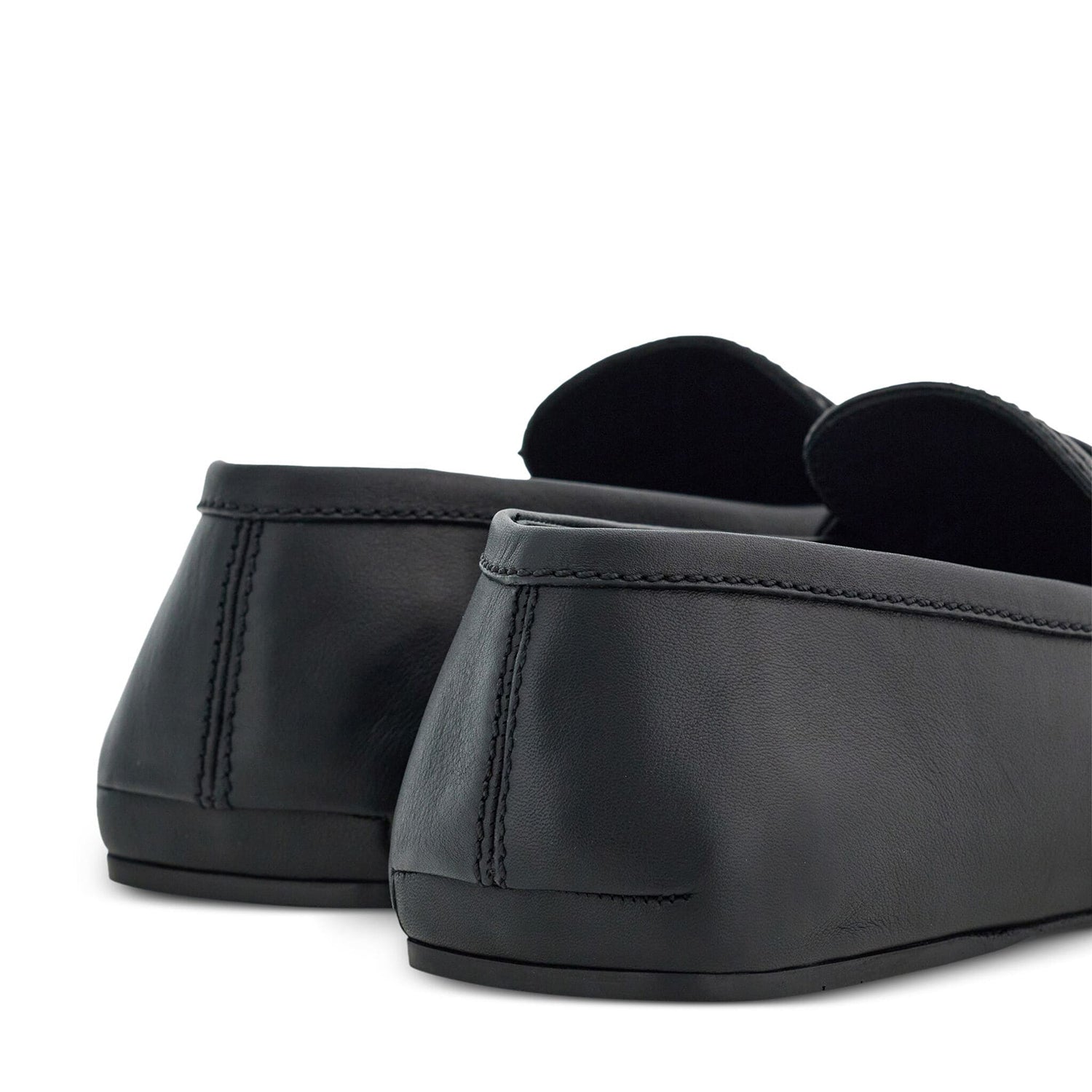 Plaque Leather Loafers