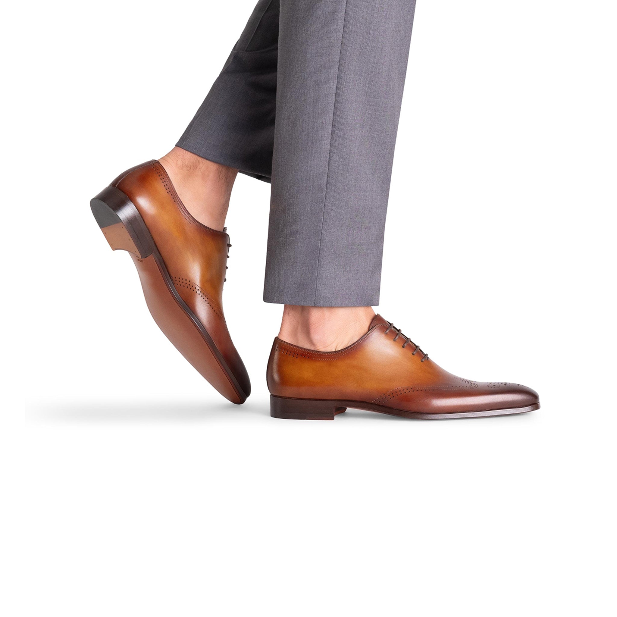 Jonas Whole Cut Wingtip Leather Oxford Shoes