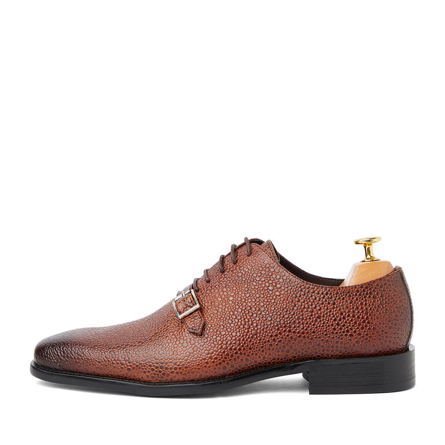 Stingray Leather Oxford Brown Shoes