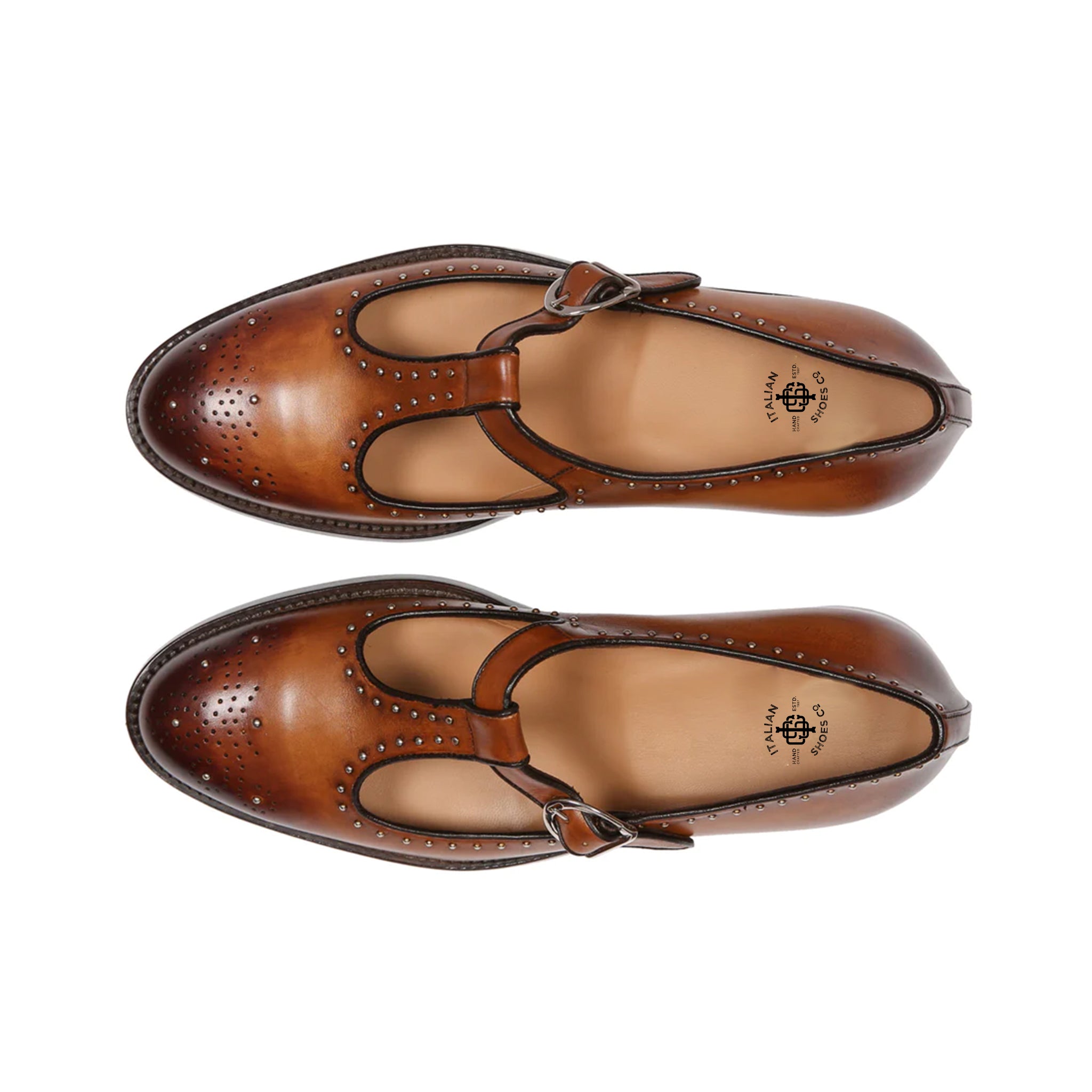 Brogue Single Monk Strap Shoes