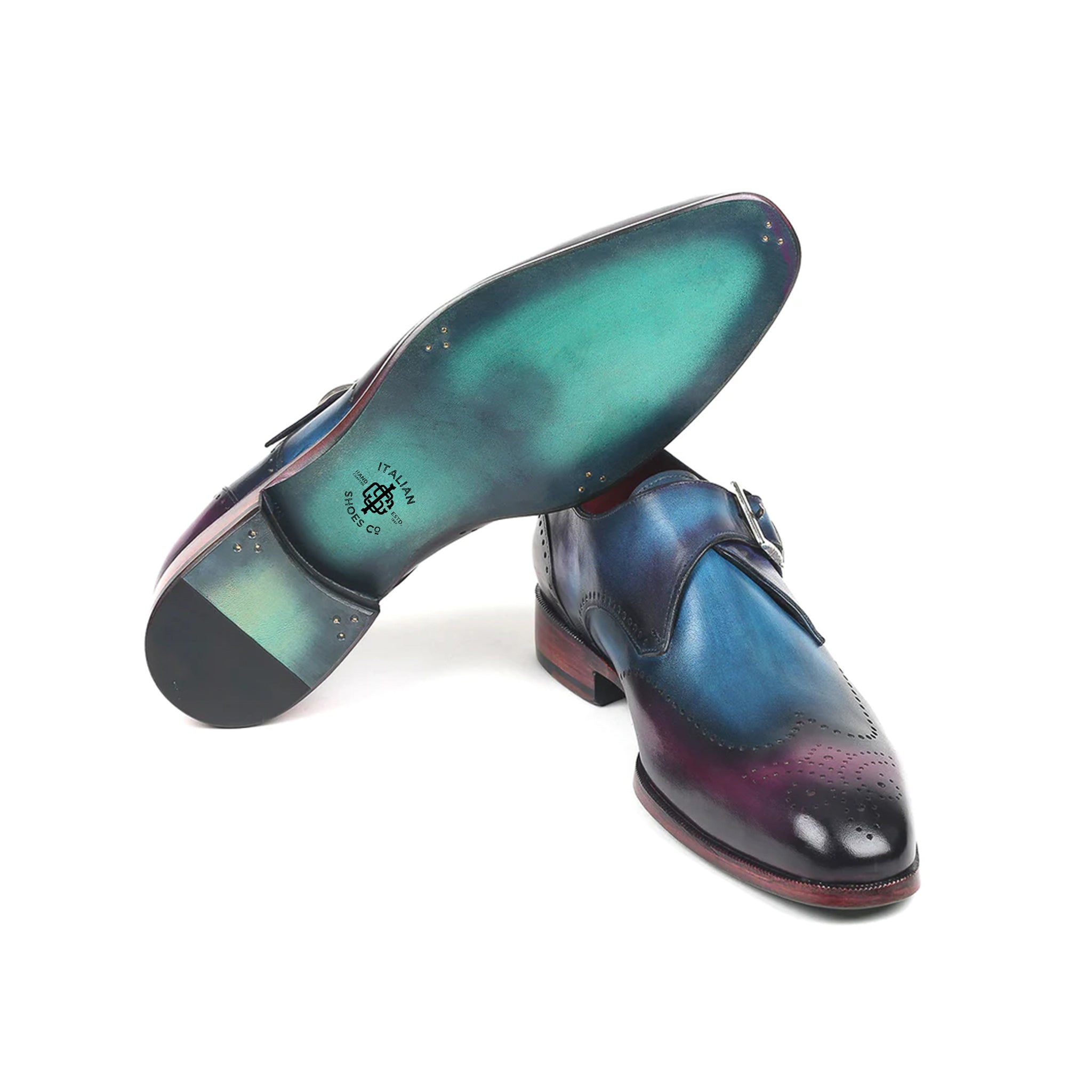 Cerulean Lavender Single Monk Strap Shoes