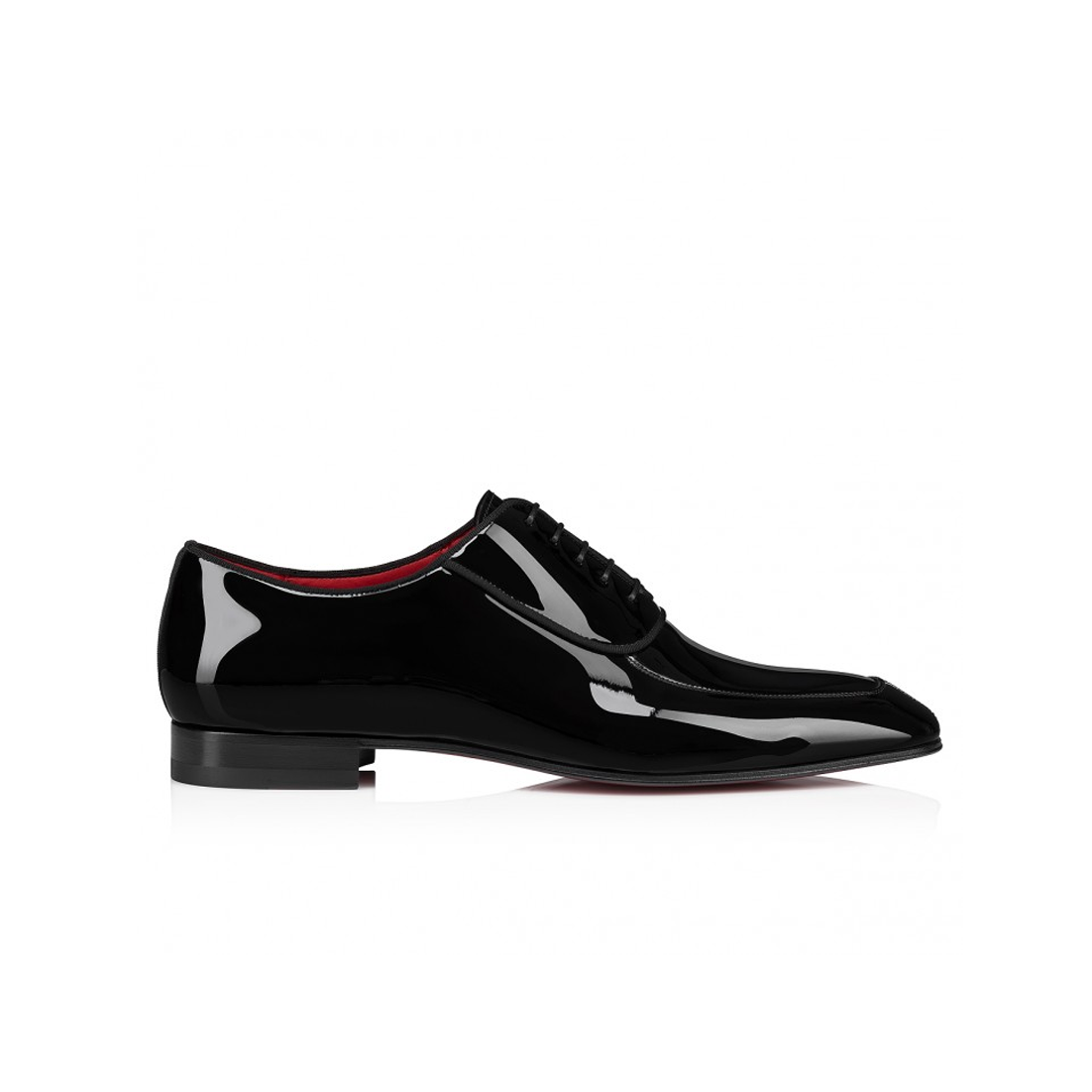 Luxury Black Patent Oxford Shoe With Squared Toe