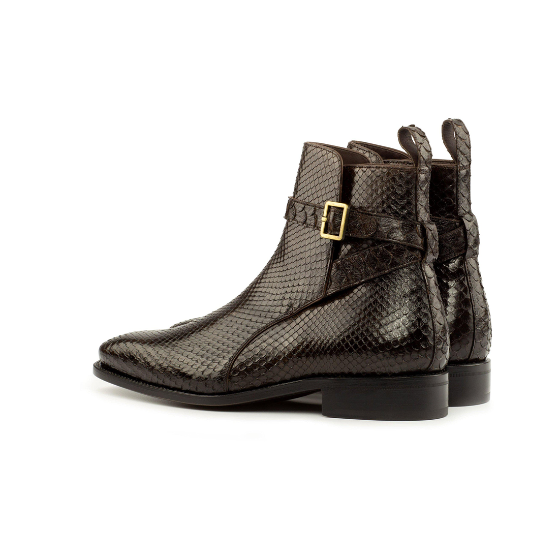 Jodhpur Python Black Boots