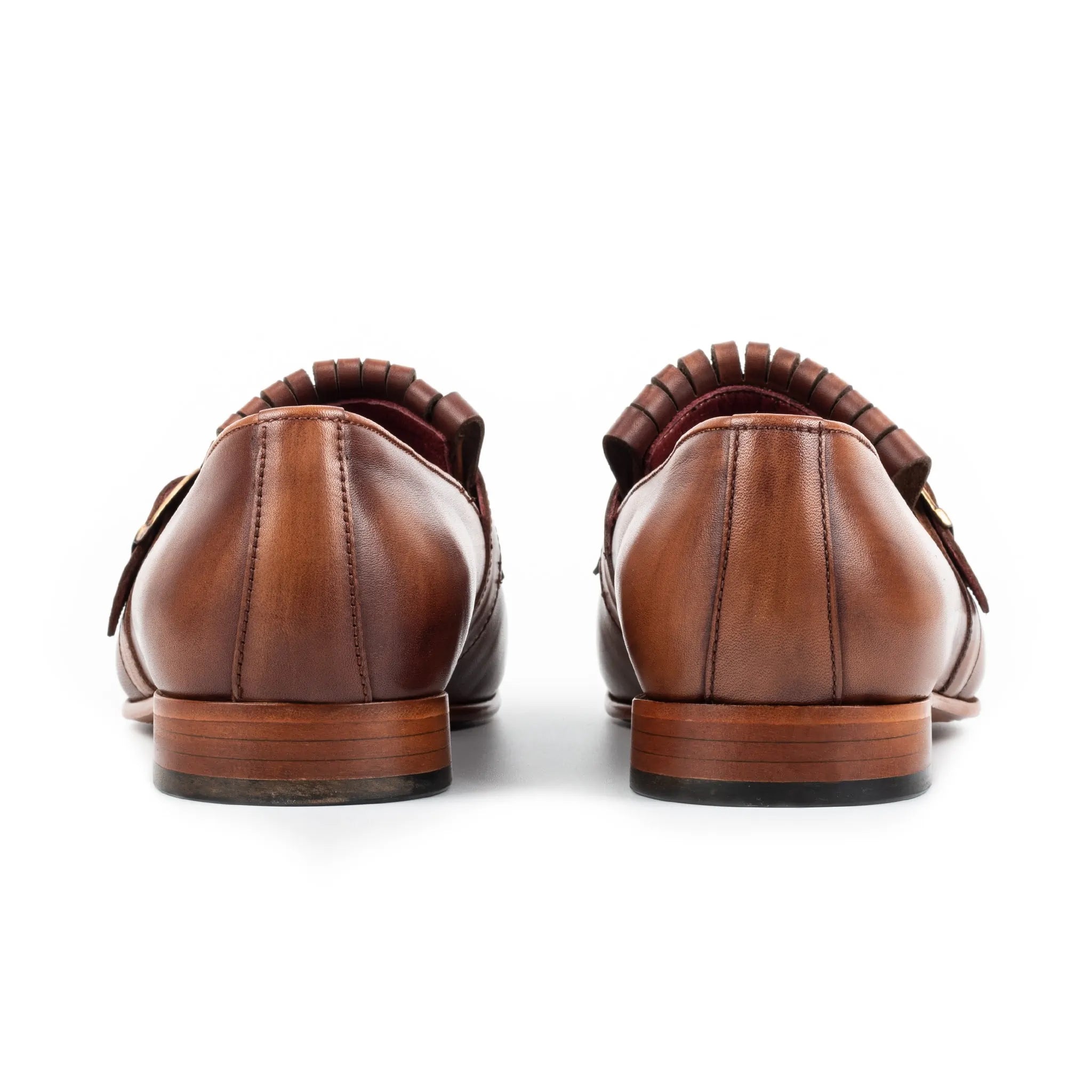 Tan Handcrafted Single Monkstrap Men's Shoes