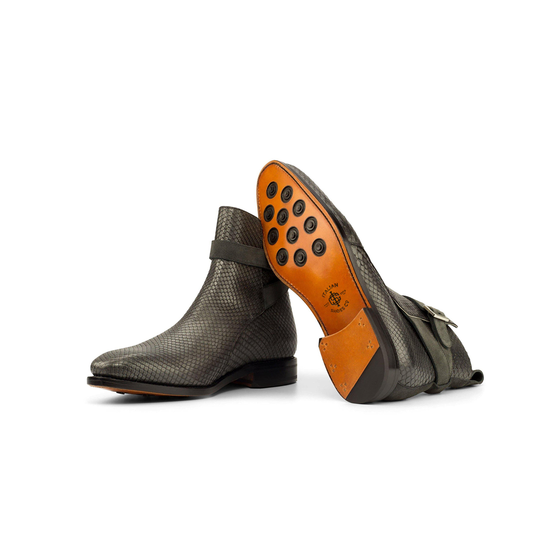 Jodhpur Python Olive Boots