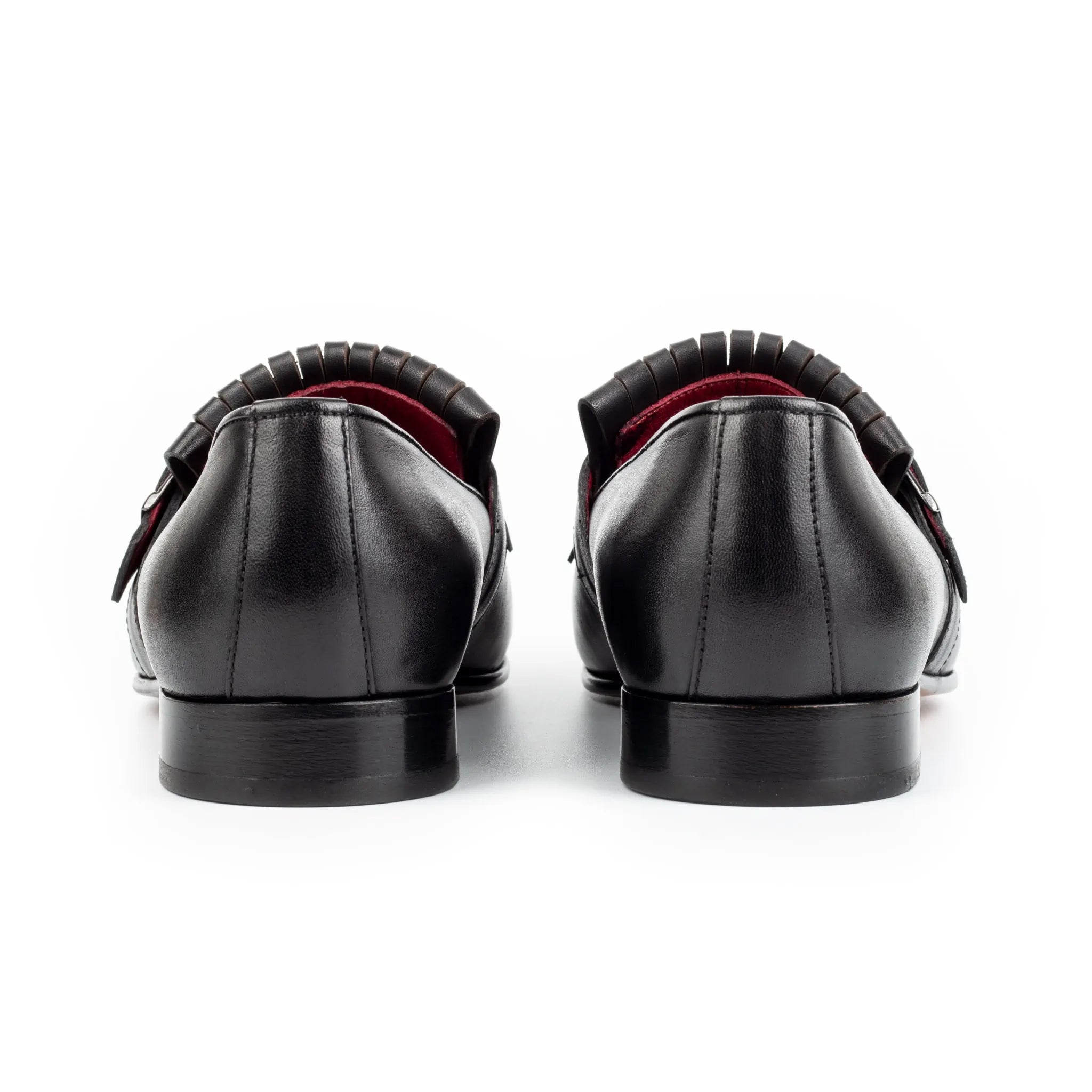 Midnight Single Monk Strap Shoes