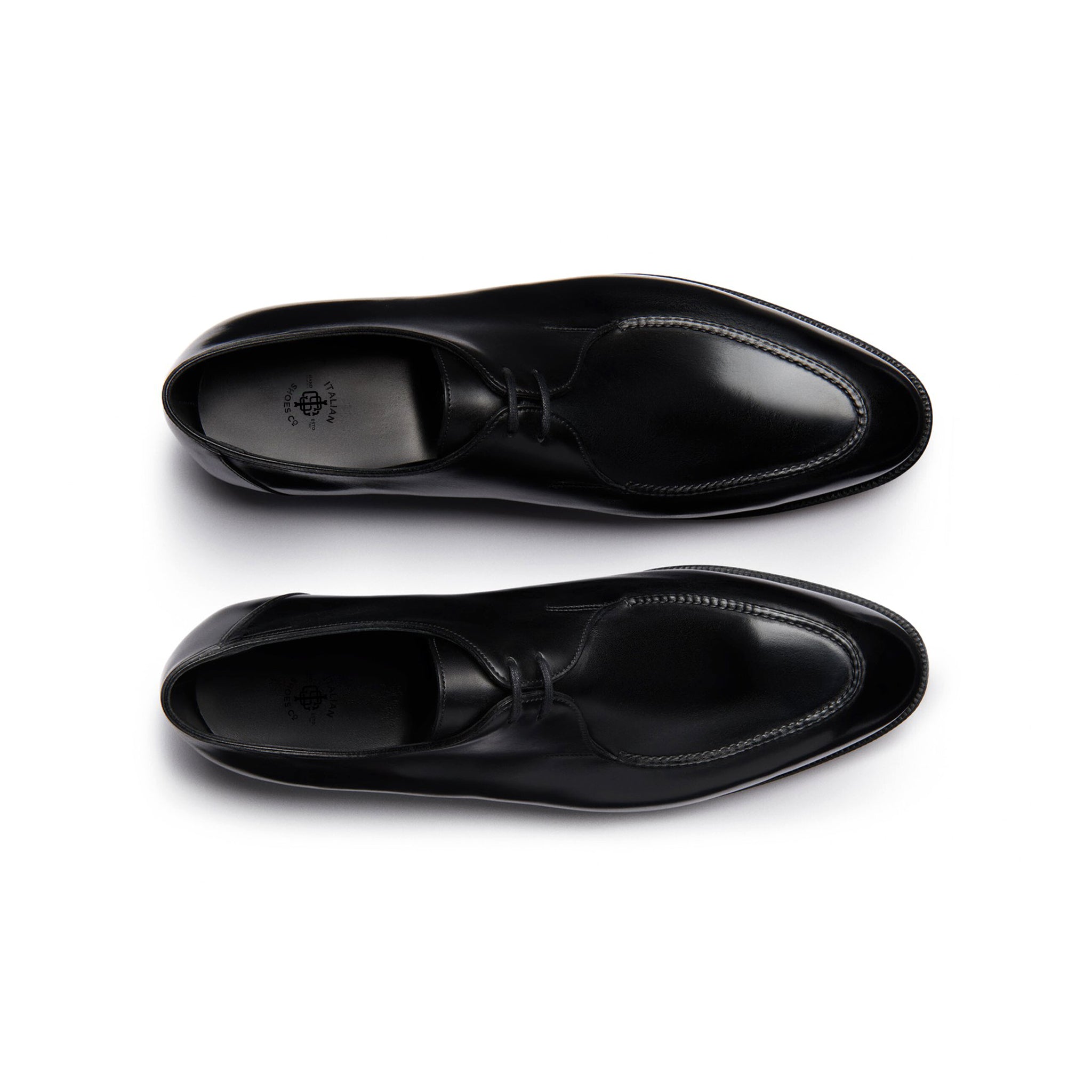 Classic Black Derby Shoes for Men's