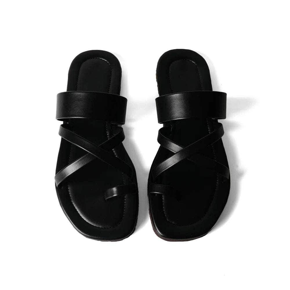 Strappy Sandals - Vintage Black