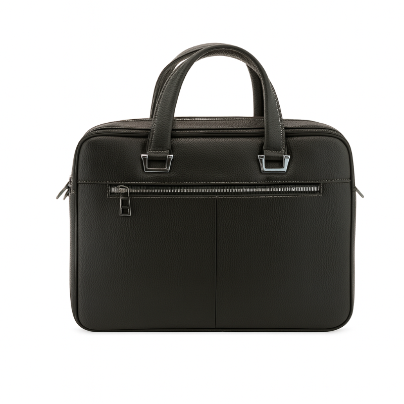 Luxury Textured stylish Leather Black Briefcase Bag