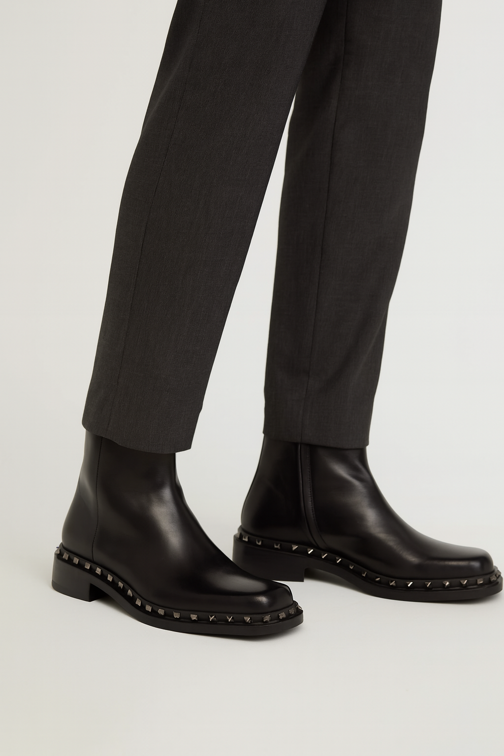 Rockstud Leather Boots