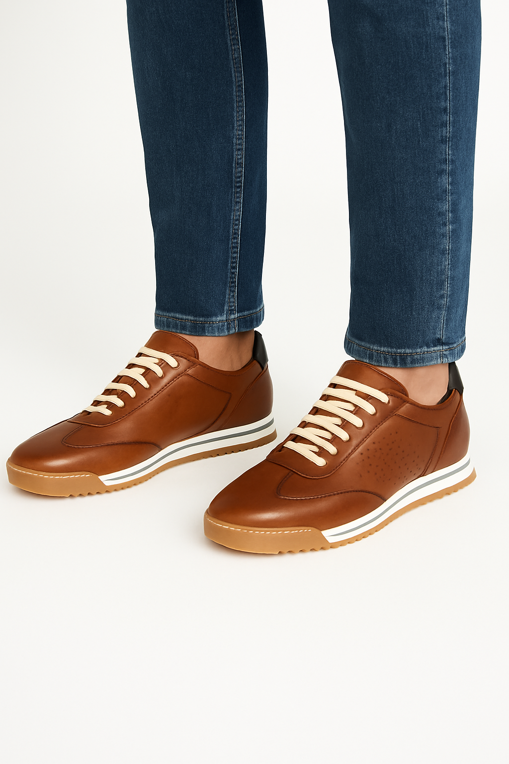 Light Brown Leather Casual Sneaker