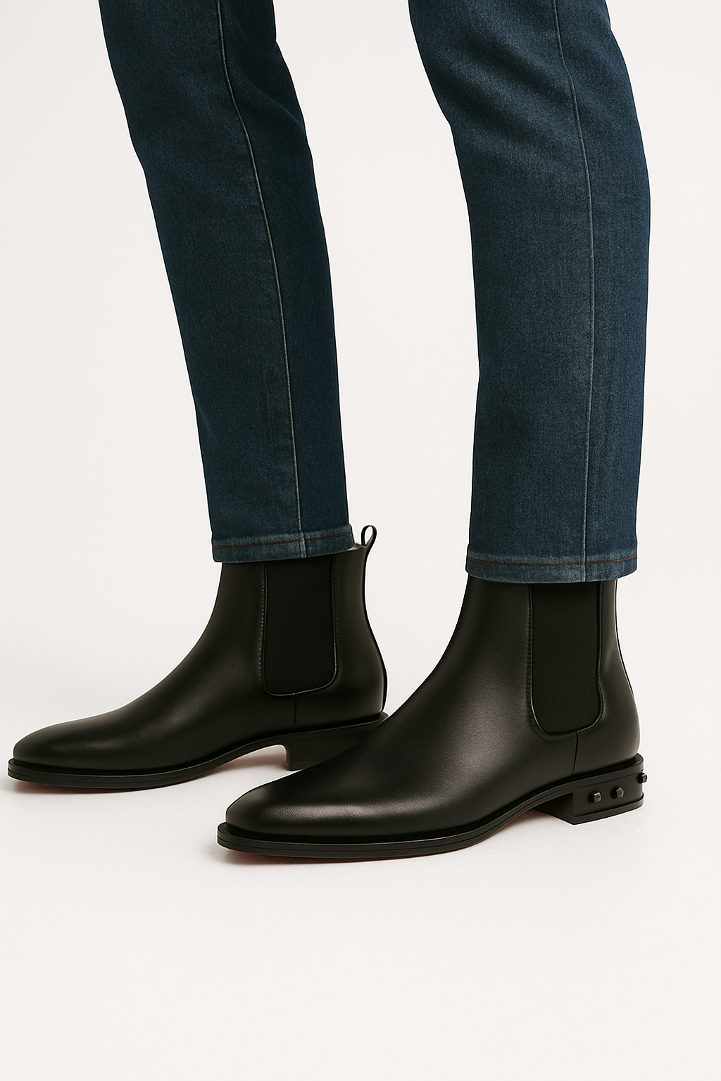 Coal Leather Chelsea Boots