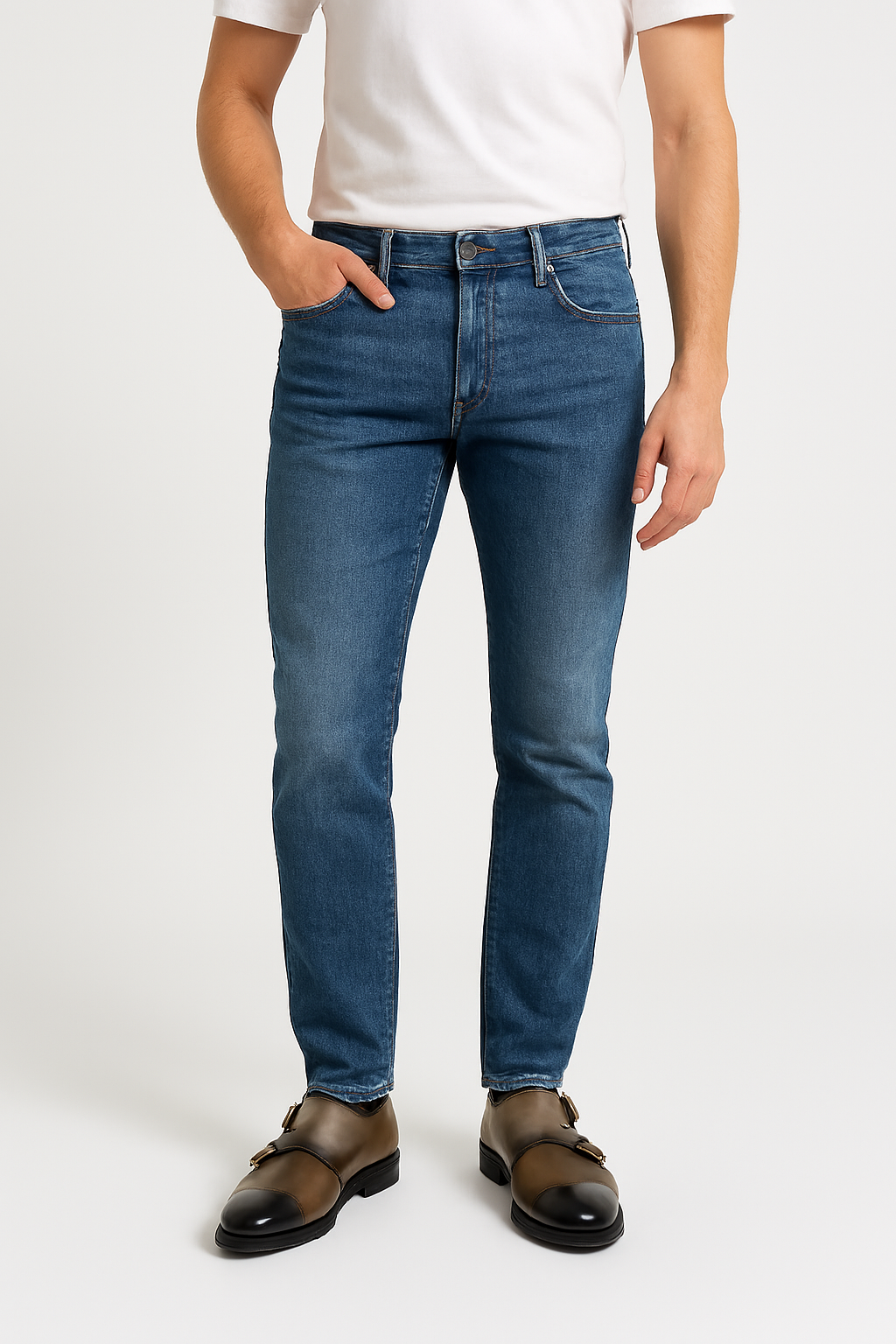 Luxury Dual Tone Double Monk Strap Shoe