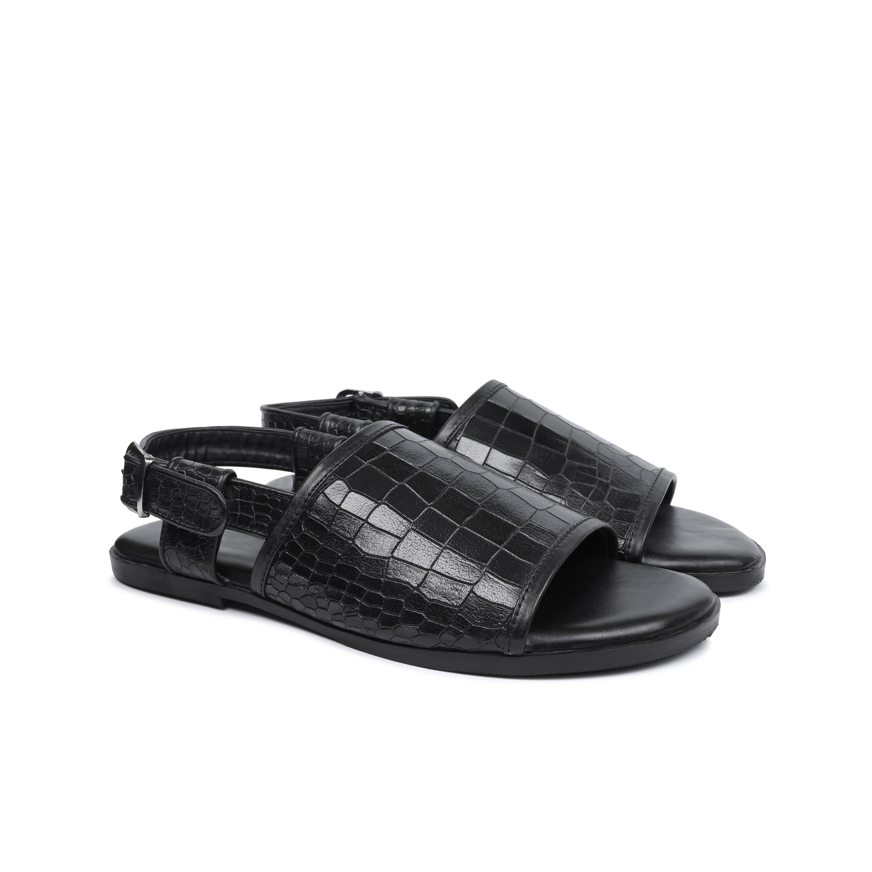 Black Croco Slip-On