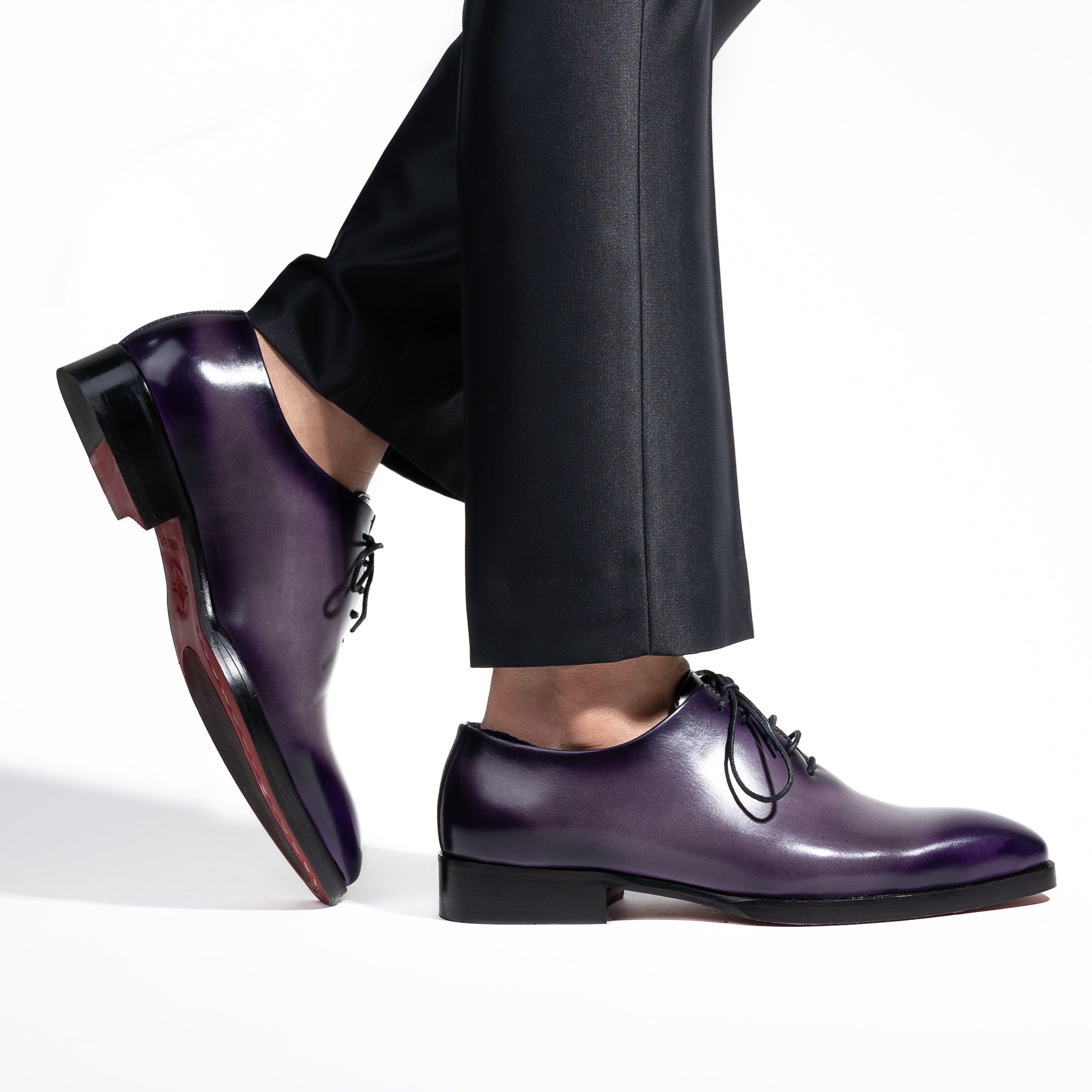 Caradonna Salvia Whole-Cut Oxford Shoes