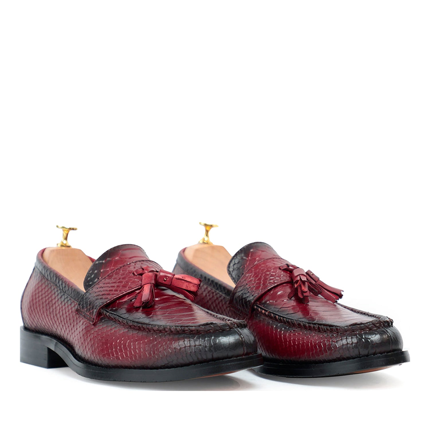 Dominator Tassel Burgundy Slip On Loafers