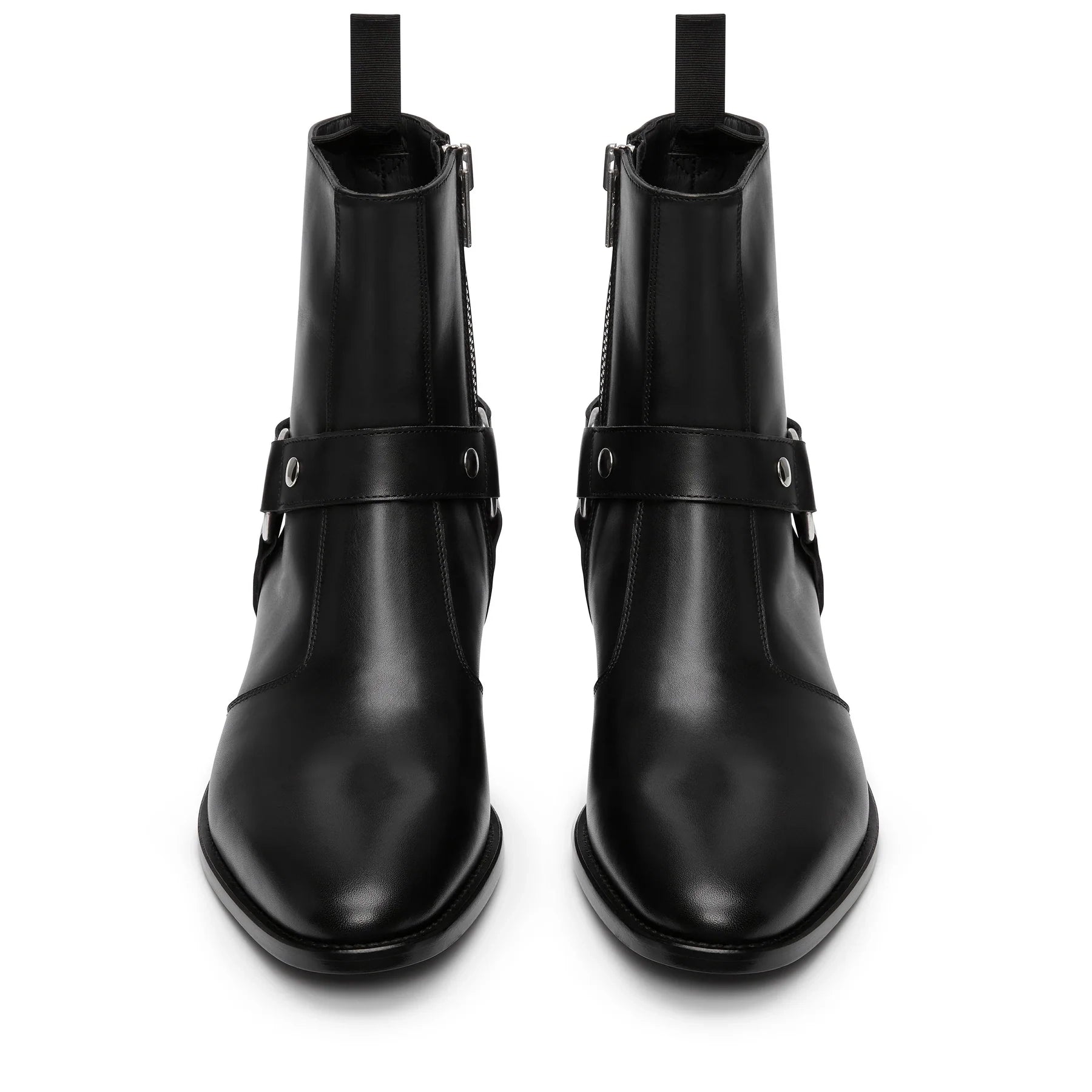 Harness Zip Boot - Black Leather