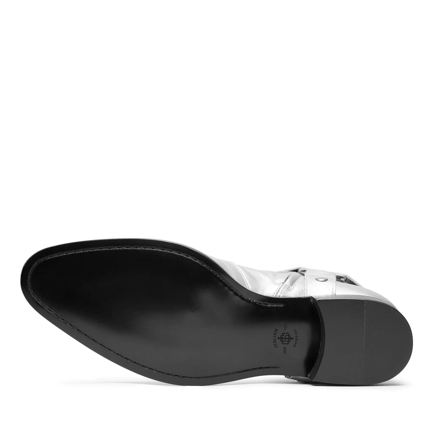 Harness Zip Boot - Silver Leather