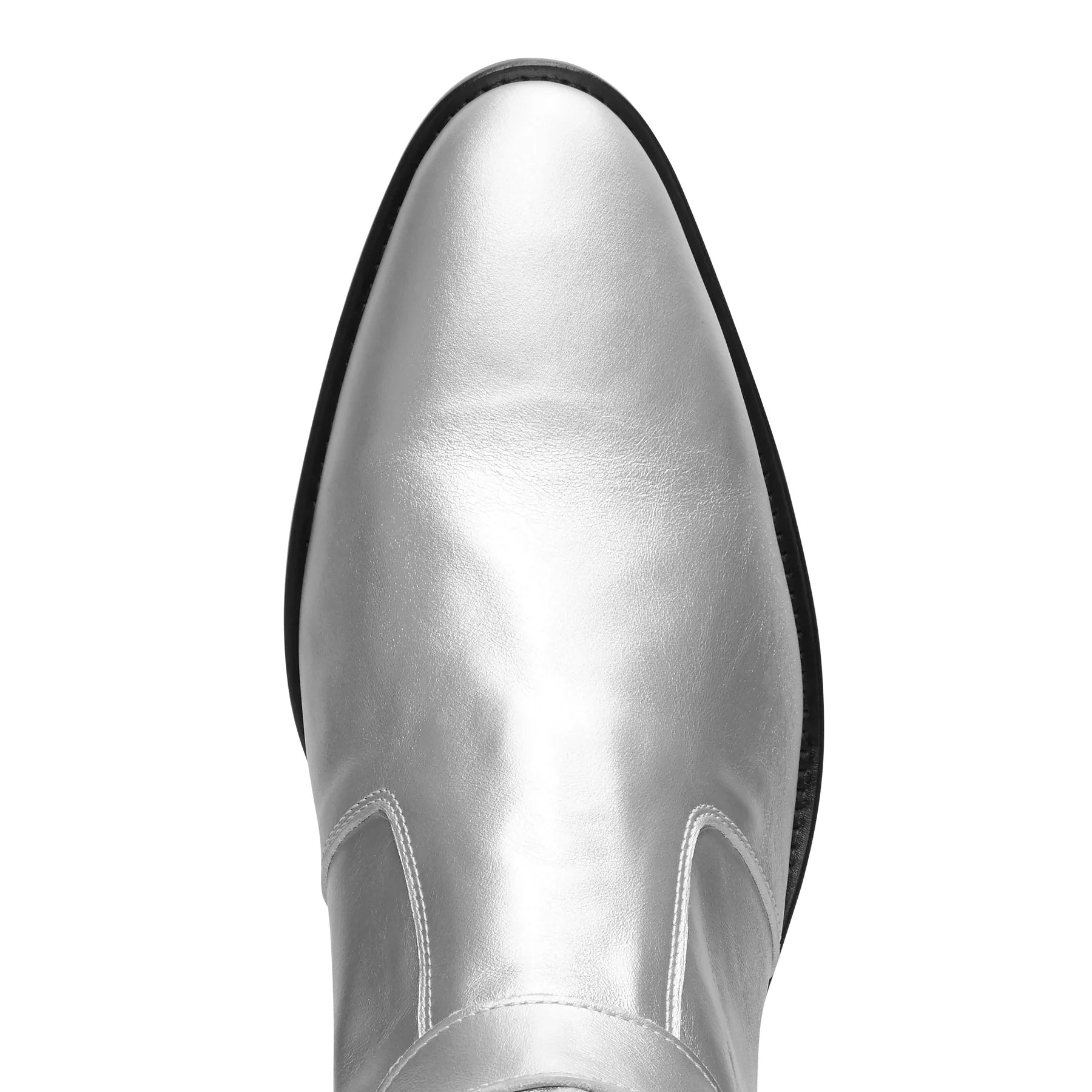 Harness Zip Boot - Silver Leather