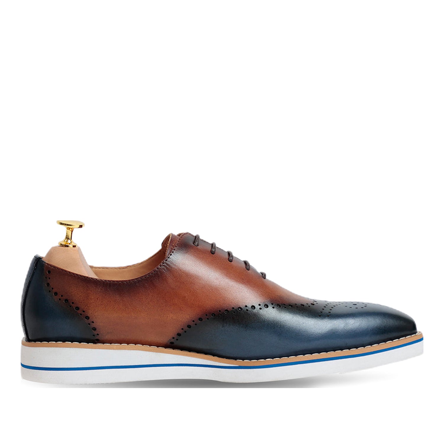 Ethen Blue Brown Oxford Shoes