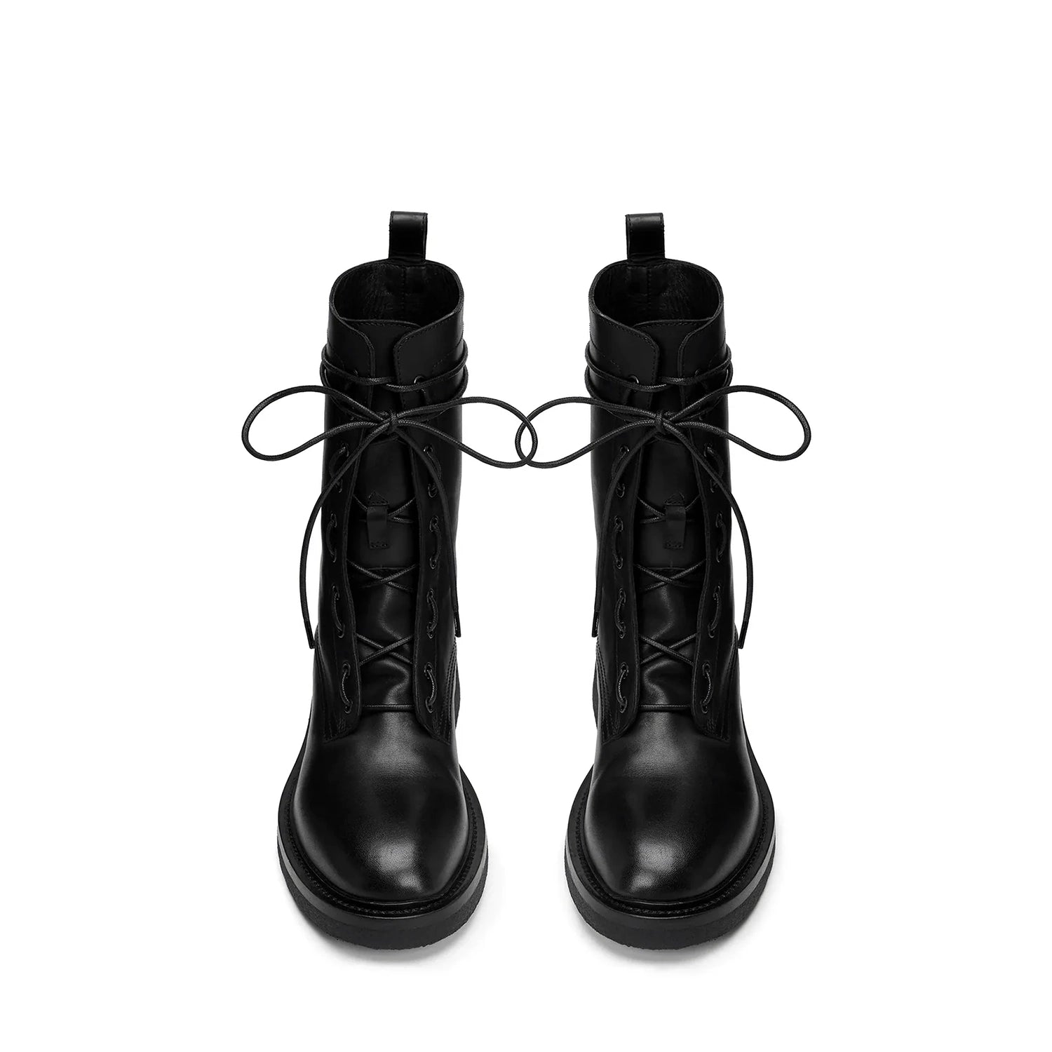 Lorenzo Combat Boot - Black Leather