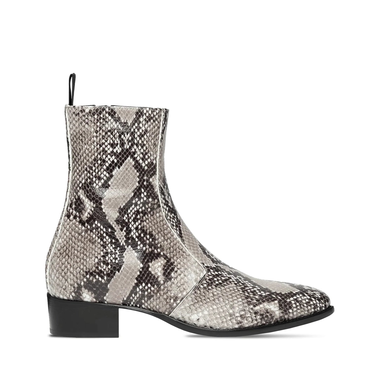 Side Zip Boot Snake Leather