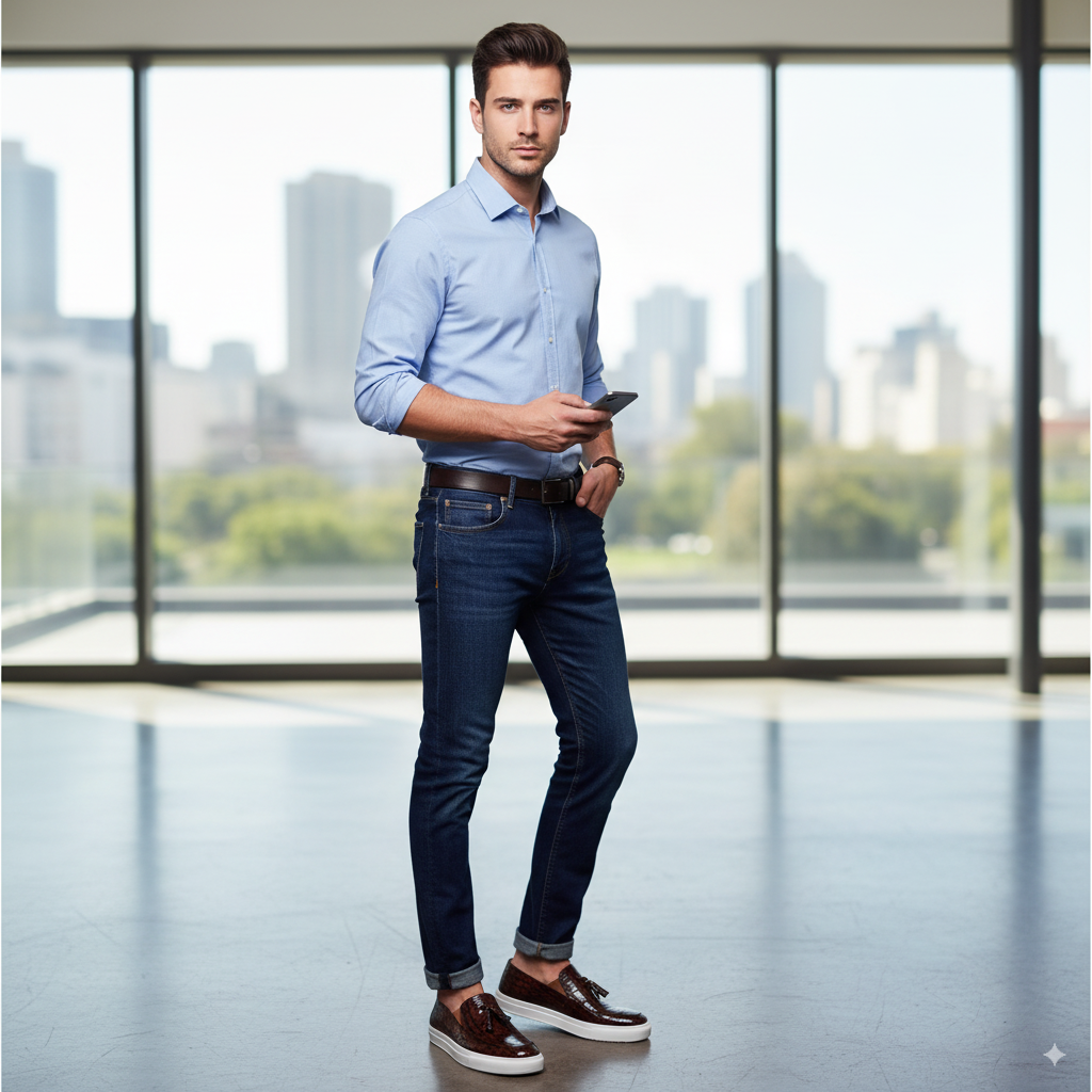 Chic Croc Slip-On Leather  Sneaker