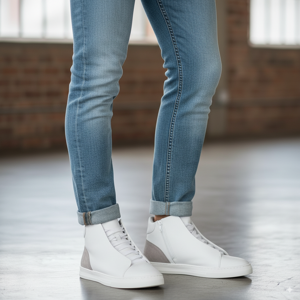 Lace-Up Leather Handcrafted Sneakers