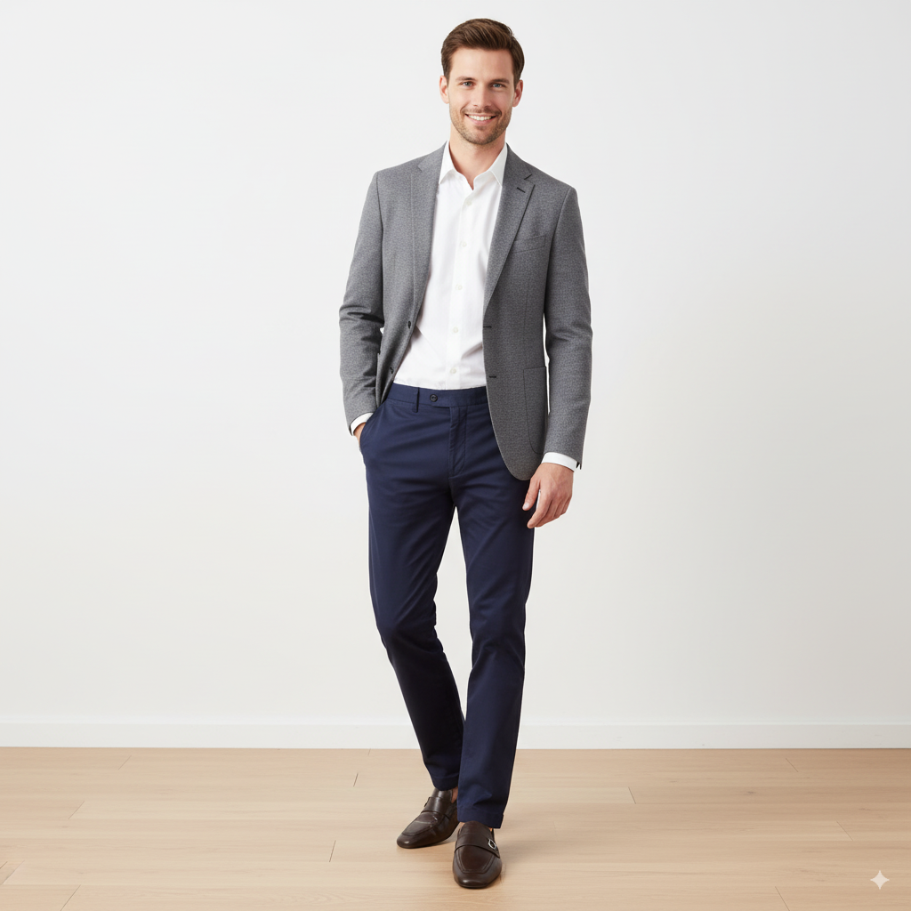 Dark Brown Plaque Leather Loafers