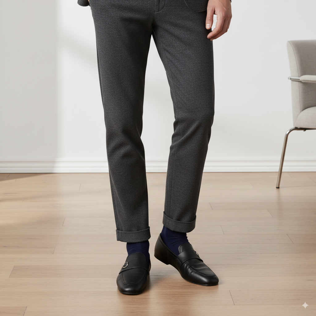 Plaque Leather Loafers