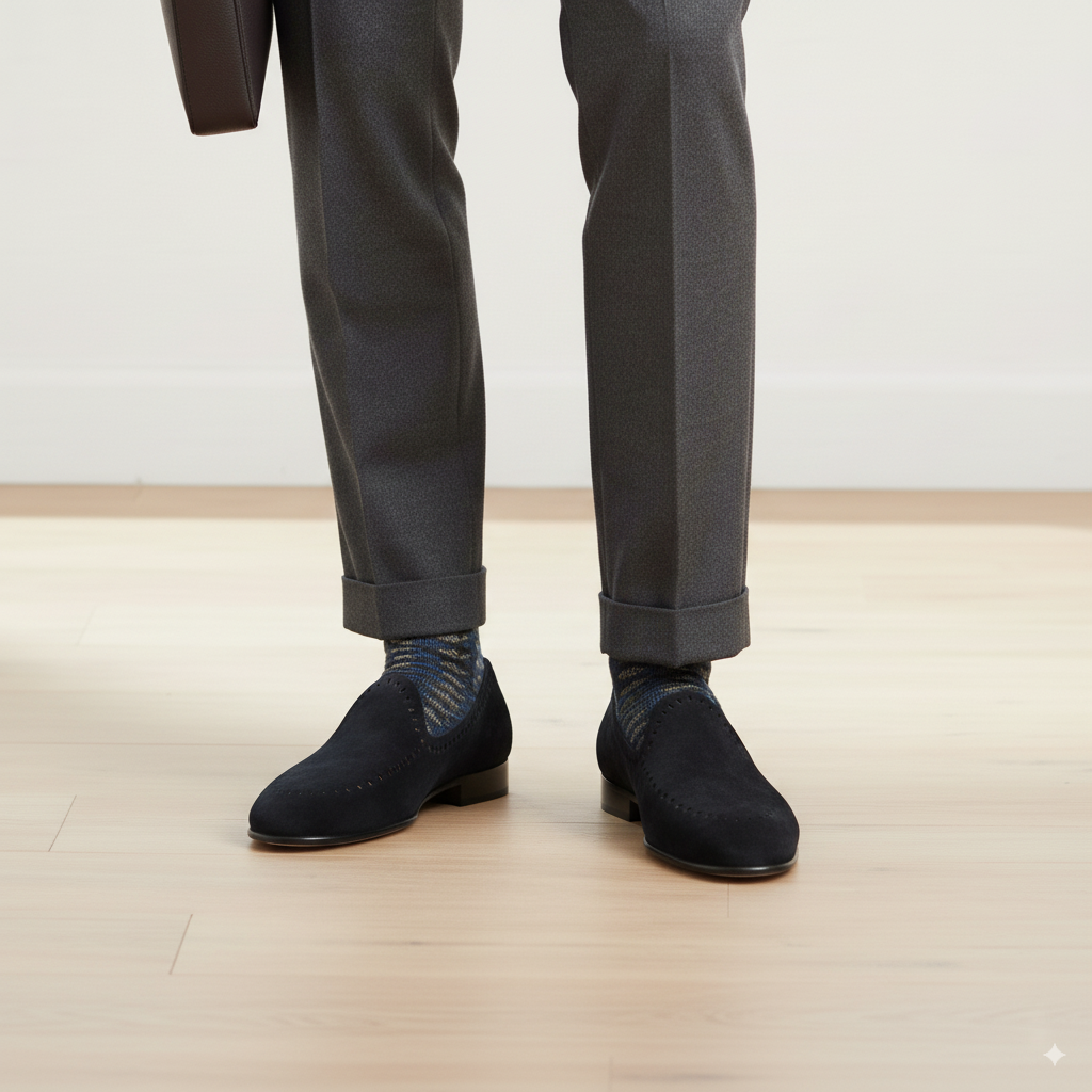 Navy Milano Men's Loafers